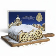 Dresdner Christstollen im Geschenkkarton 1000g frisch gebackener Stolen Original