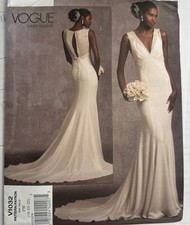 Schnittmuster Voque 1032 Vintage Braut Abendkleid    Gr. USA 18-22 Deutsch 44-48