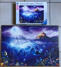 Ravensburger Puzzle 1000 Teile, Christian Riese Lassen: Wale im Mondschein