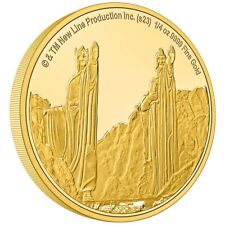 Goldmünze Herr der Ringe™ Argonath Mittelerde (6.) 2023 - Niue - 1/4 Oz PP