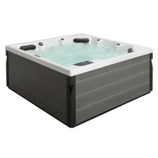 Outdoor-Whirlpool 200x200 cm in grau basic Sterling Silver SPA Außenwhirlpool 