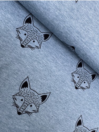 Baumwolljersey blau mit - 🦊baumwolljersey,