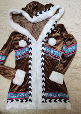 ####  Karneval  Eskimo Kostüm### Kleid   Gr. S = 34/36
