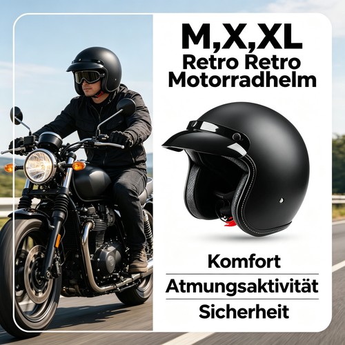 Helm retro motorradhelm - helm, m,l,xl