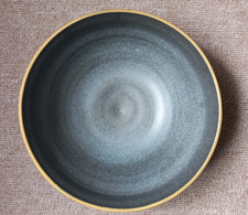 Keramik Schale Studiokeramik Ceramic Bowl 70er 80er Design signiert (grau blau)