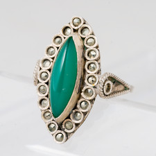 Ring Grüner Stein 925er