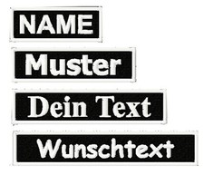 Namensschild gestickt mit