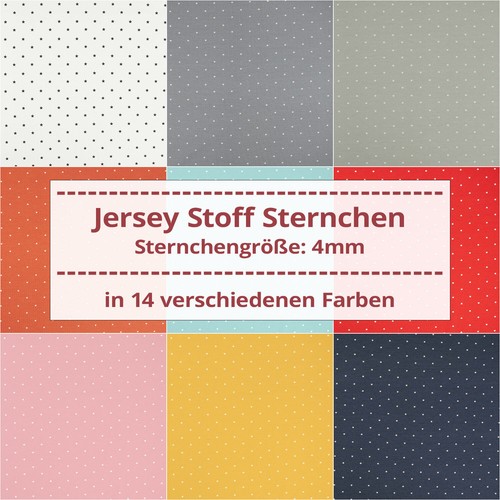 Jersey stoff sternchen - ,