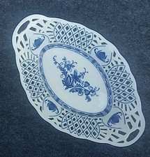 Zwiebelmuster Durchbruch Brotkörbchen,Schale Bavaria 24x15,3 h5,2cm Unbestossen