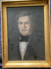 ::PASTELL PORTRÄT JUNGER MANN IM FRACK 19 JAHRHUNDERT ELEGANT