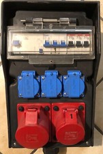 ELSPRO Vollgummi Wandverteiler 1CEE 400V 32A , 1CEE 400V 16A, 3 Schuko ,1CAutom