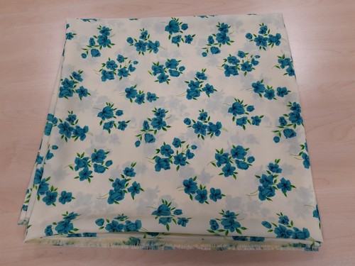 Stoff hellgelb blau - stoff,