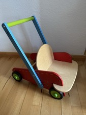 HABA Lauflernwagen Brummi Auto, Rot, Holz Puppenwagen Flugzeug