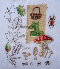 Stickbild-Kreuzstich-point de croix- Herbst -Veronique Enginger -Leinen-DMC-Garn