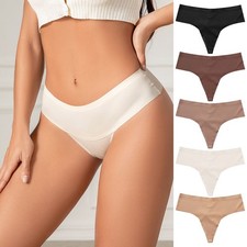 5er Pack Sexy Damen Unterwäsche Unterhose Slips Frauen Nahtlos Bikini Dessous