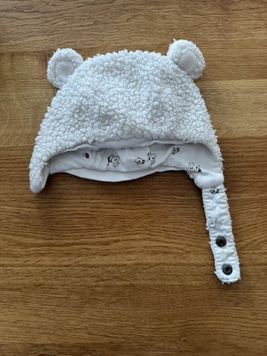 Mütze weiß flausch - weiß,