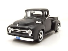 Ford F-100 Pick Up 1956 matt schwarz mit Weißwandreifen Modellauto 1:24 Motormax