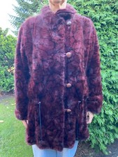 nerz jacke damen, weinrot