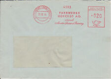 Firmenbrief mit Freistempel / AFS Frankfurt-Höchst, Farbwerke Hoechst AG, 1955