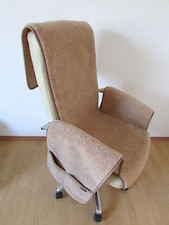 Sesselschoner, Sesselauflage mit Taschen Überwurf, Alpaca Wolle  Made in Germany
