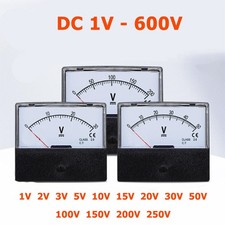 1V - 600V DC Analog Voltmeter