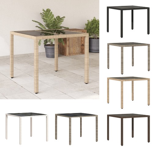 Gartentisch mit glasplatte - gartentisch,