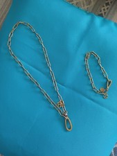 Tommy Hilfiger Kette + Armband Als Set Goldfarben Wie Neu 