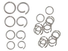 100 Binderinge Edelstahl 304 Schmuck Biegeringe Verbinder Ösen 4/5/8mm Wahlen