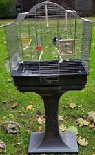 Wellensittich Käfig mit Ständer und viel Zubehör