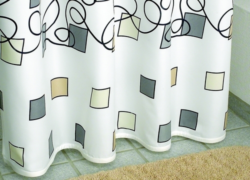 Textil duschvorhang karo - duschvorhang,