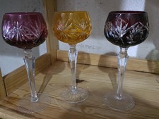 Bleikristall Gläser bunt Römerglas/Weinglas