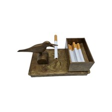 Vintage Zigarettenspender Vogel Spender marmoriert Harz Plastik 50er Jahre 