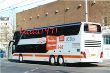 A432) Foto Düsseldorf, Setra S 431 DT, DB IC Bus, Doppelstockbus Reisebus. 2015