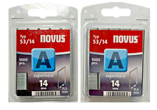 2x 1000 Tackerklammer Novus Typ A 53 14 x 11,3 mm SUPERHART Heftklammer 042-0359