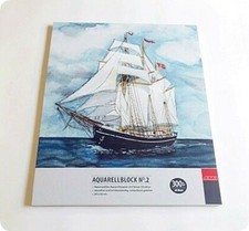 Aquarellblock No. 2, AMI, 300 g/m², DinA4, feine Struktur, Künstlerpapier 