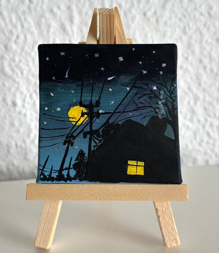 Handgemaltes bild leinwandbild - bild,