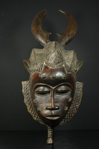 Afrikanische holzmaske baule - holzmaske,