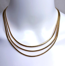 Damen Collier in 585er Gelbgold 3-reihig 33,1 Gramm