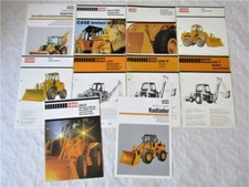 10 Prospekte Case W20C W18 W14 580 K F G Radlader Baggerlader 70/80er Jahre