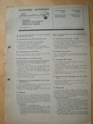 Blaupunkt röhren autoradio - röhren,