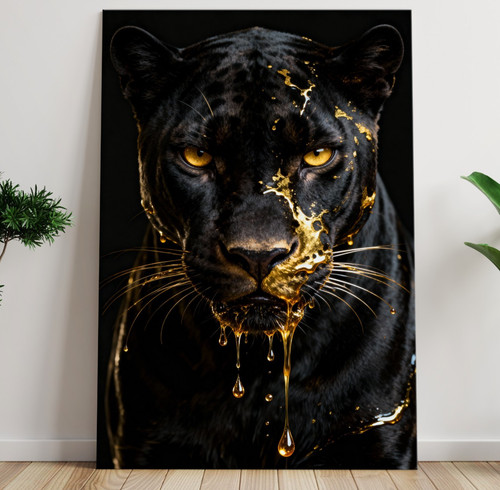 Schwarzer panther mit gold - mit,