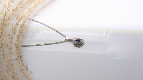 925 echt silber stern - 925, blau