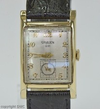 HAU Gruen 21 Curvex Uhr Handaufzug Herren Precision Stahl Pyramidenglas top