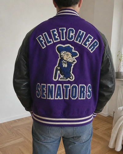 Collegejacke leder wolle - collegejacke,