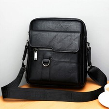 Herren Schultertasche Umhängetasche Leder Handtasche Braun Messenger Tasche Neu