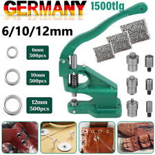 1500 Ösen Ösenpresse Ösenstanze Nietenpresse Druckknopfpresse Handpresse Set