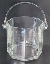 Alter Glas Sekt Champagner Eimer Henkel Vase Vintage Deko Auflösung 70er France