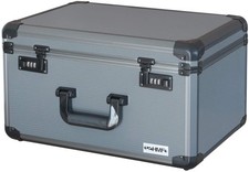 HMF Alu Fotokoffer Miniaturenkoffer mit Rasterschaumstoff Aufbewahrungskoffer