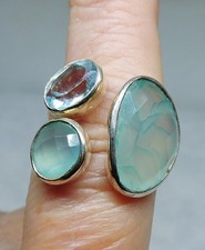 925 Sterling Silber Aquamarin