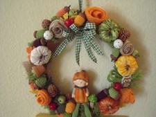 Türkranz Herbstkranz Kürbis